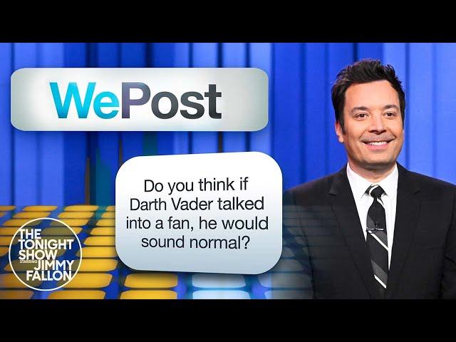 WePost: Darth Vader's Voice, Backhoes and Dump Trucks | The Tonight Show Starring Jimmy Fallon