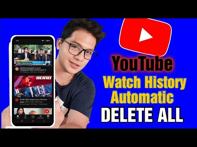 YouTube watch History automatic DELETE ALL tutorial year 2024 / how to delete all YouTube watch his.