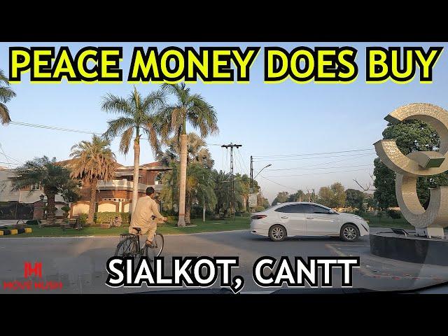 PEACEFUL Drive In Sialkot's RICHEST Neighbourhood | Pakistan Car Driving POV | Sialkot, Cantt