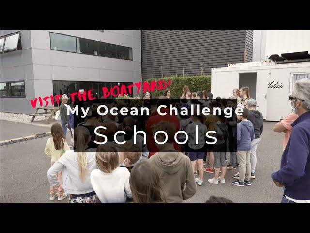My Ocean Challenge school kids visit the shipyard in Vannes