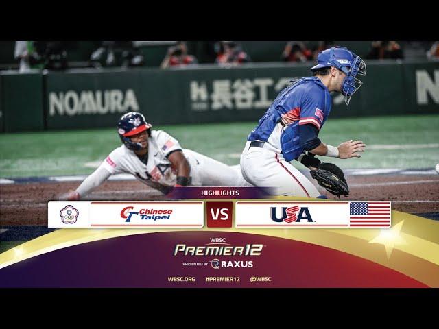 HIGHLIGHTS | Game 33 Chinese Taipei vs USA | WBSC Premier12 2024 presented by RAXUS