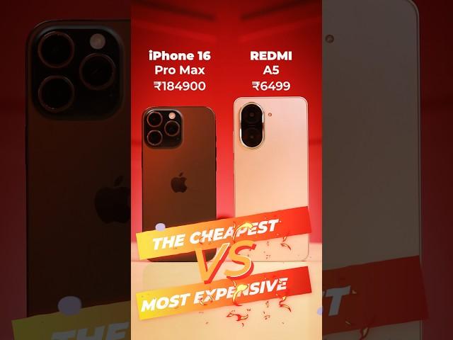 Cheapest vs Expensive - ₹ 6,000 vs ₹1,60,000 Smartphone : Shocking Results #shorts
