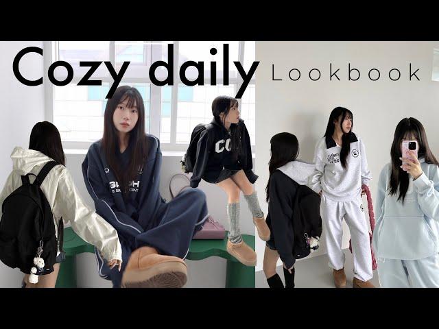 Cozy daily. 편하게 매일 입어요⁼³₌₃ 개강룩, 여행룩, 꾸안꾸룩, 원마일웨어 다 가능! 지금부터 봄까지〰자켓•백팩•스웻셔츠•조거팬츠••이벤트와 할인까지‍️