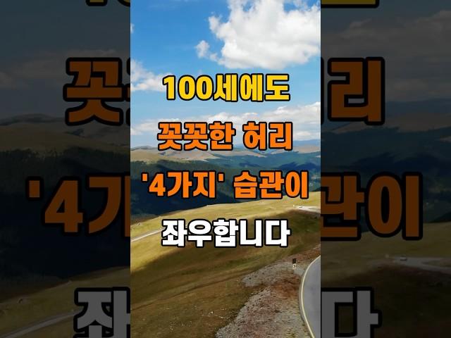 '100세에도 꼿꼿한 허리, 4가지 습관이 좌우합니다'  #명언 #좋은글 #건강 #지혜 #인생조언 #50代  #60代  #70代