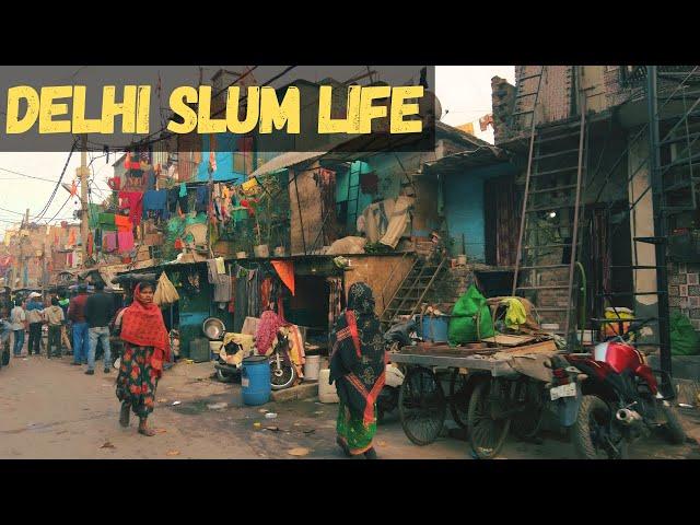 Walking Lal Bagh Slums, Azadpur | Unfiltered Reality | Delhi, India | 4K tour