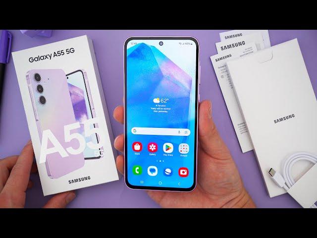 Samsung Galaxy A55 Unboxing, Hands-On & First Impressions! (Awesome Lilac)