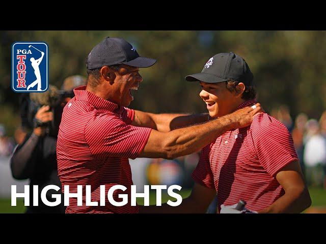 Tiger and Charlie Woods shoot 15-under 57 | Round 2 | PNC Championship | 2024