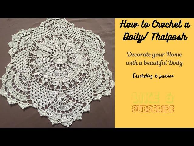 How to Crochet a Doily| Thalposh| Placemat| Full Tutorial| #crochet #doily #crochetworld #tutorial