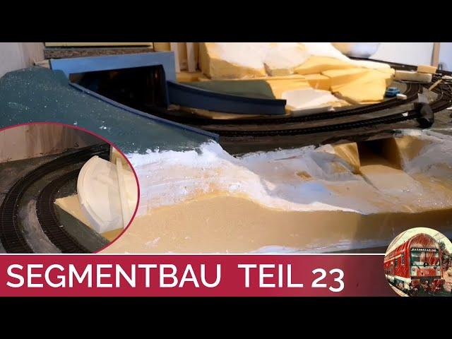 SEGMENTANLAGE Modelleisenbahn H0 im Aufbau Teil 23 Klassischer Modellbahnbau Gelände modellieren etc