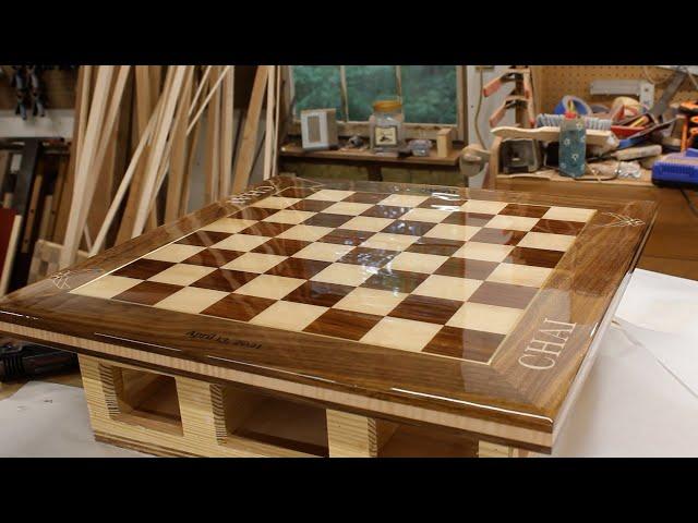 Chess Board with TableTop Epoxy Finish