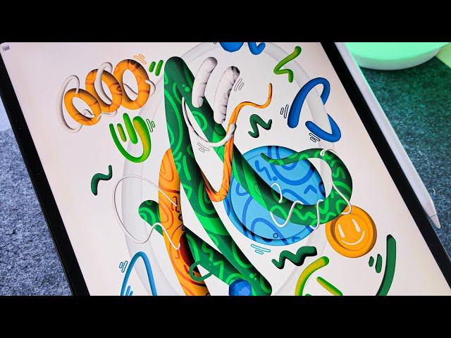 3D Abstract illustration- Satisfying Art