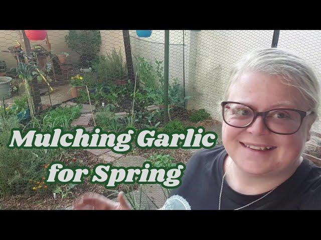 Continuing Garden Organization: Chicken Run & Mulching Garlic | Urban Homesteading Tips