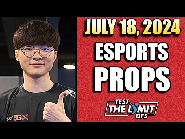 Top 5 LOL Player Prop Pricks for Prizepicks | Thursday 7/18/2024 | Win Big Today!