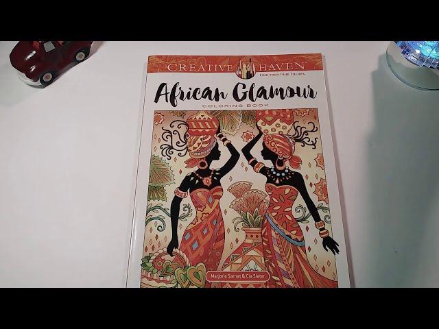 African Glamour Coloring Book Flip Through