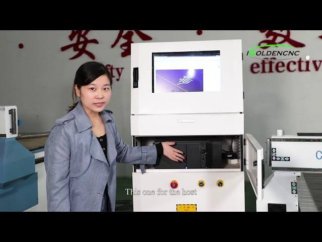 Jinan igoldencnc 4axis wood cnc router machine with rotary device