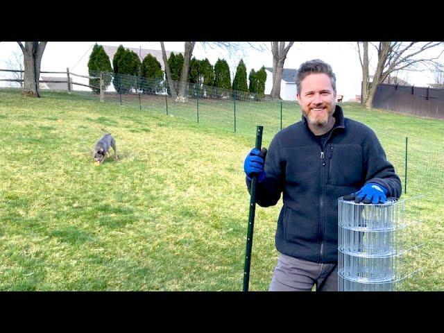 How to Install a Welded Wire Fence the Fast & Easy way with Elevation Changes, No Digging