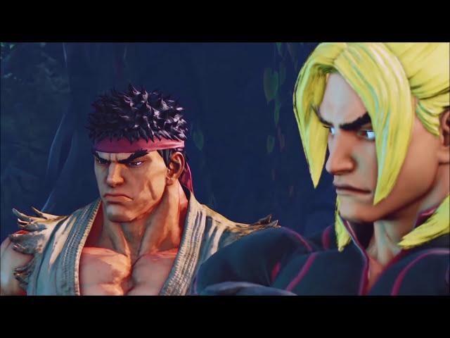 ALL Ken & Ryu Cut-Scenes & Fights: Street Fighter V Story Mode