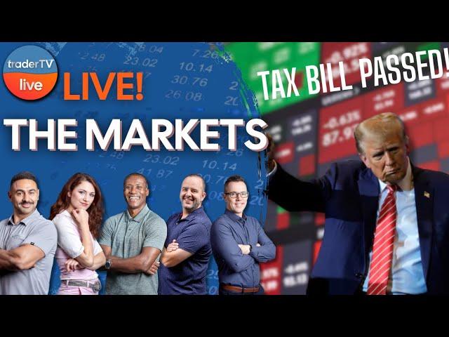 Treasury Yields Hit 5.1% – Trump Tax Bill Passes Key House Vote | Live Trading May 22