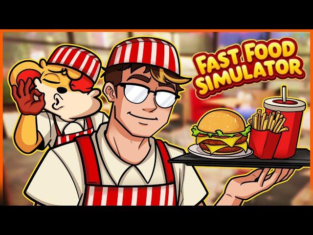 I OPENED UP A FAST FOOD BUISNESS!!! [FAST FOOD SIMULATOR] w/ Kyle