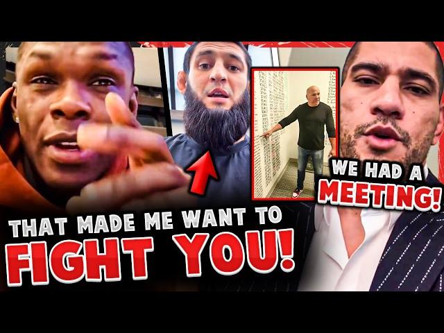 Israel Adesanya WANTS TO FIGHT Khamzat Chimaev! *FOOTAGE* Alex Pereira REVEALS BIG MEETING!