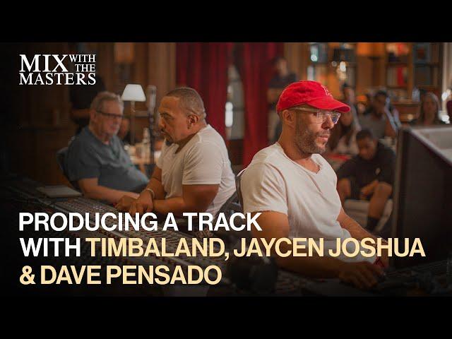 Timbaland, Jaycen Joshua and Dave Pensado producing a track at Studios La Fabrique