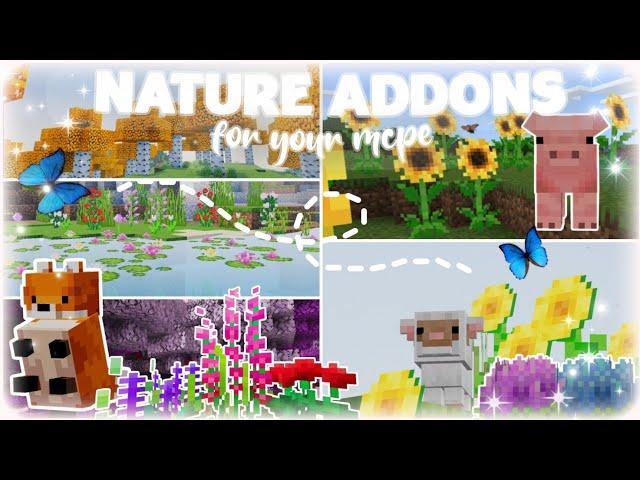 Nature Aesthetic Addons for 1.17 MCPE and bedrock! [cottagecore and aesthetically pleasing!] 