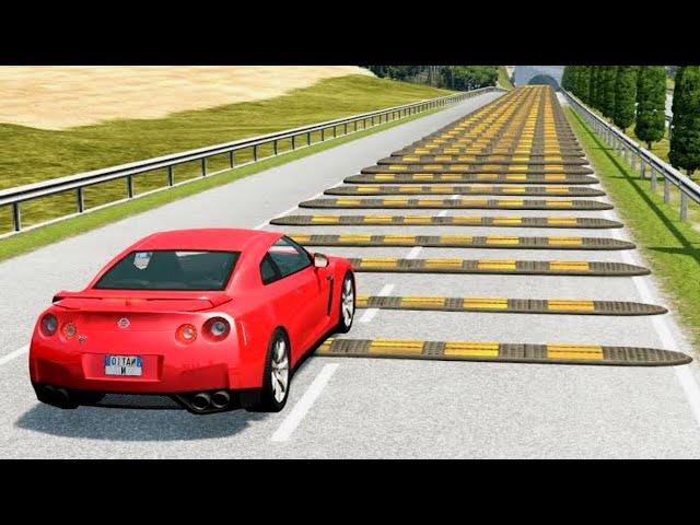 Car vs 100 Speed Bumps ▶️ BeamNG.drive - BNG Nation