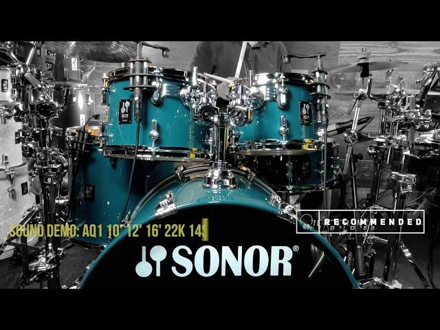 SOUND DEMO: SONOR AQ1 Caribbean Blue 'Stage' Configuration