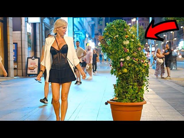 Scaring People in Summer 2023 !! Bushman Prank [Madrid]