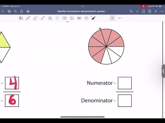 Visual Guide: Identifying Fraction Parts + Worksheet