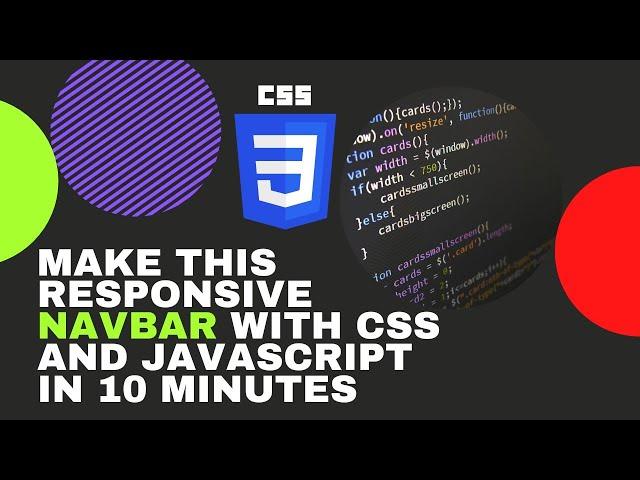 Make This Responsive Navigation Bar With CSS and JavaScript