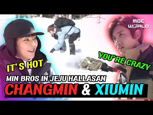 [C.C.] CHANGMIN&XIUMIN, the Min Bros climbing snow Hallasan #TVXQ #EXO