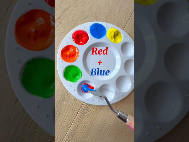 Color Recipes From Just Red,Yellow & Blue - Satisfying Color Mixing #shorts #colortheory #art #short