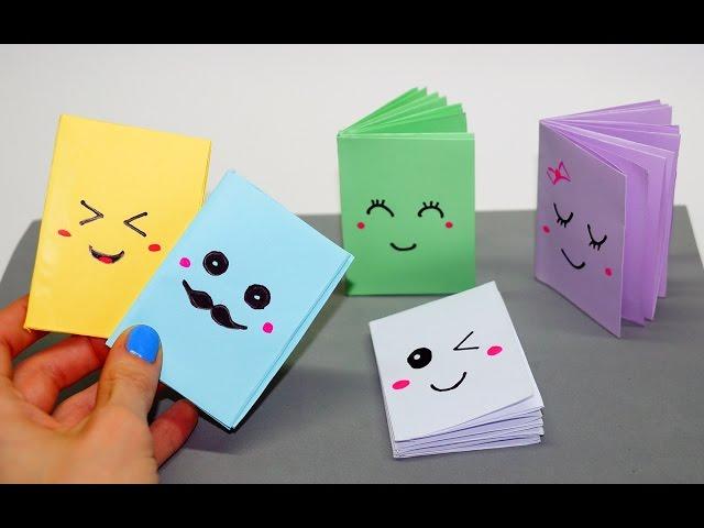 DIY Kawaii notebook of 1 sheet of paper / Mini notebook OF OWN HANDS / Ideas for school / Julia DIY