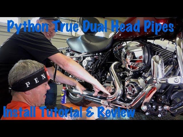 Python True Dual Headpipes For Harley Touring-Install Tutorial & Review