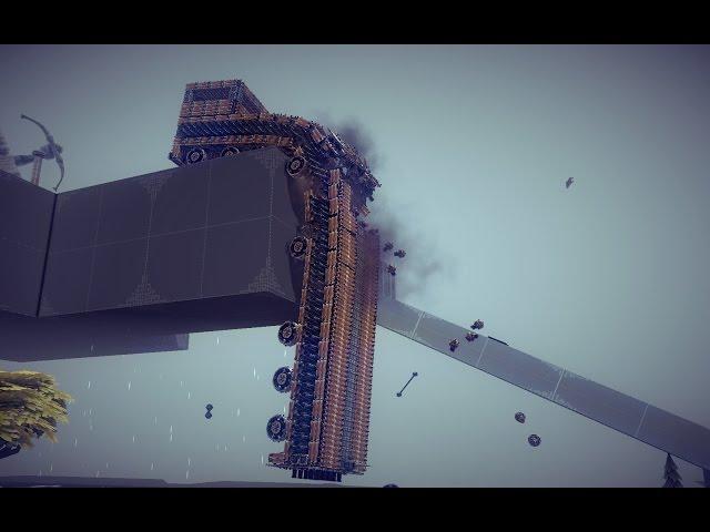 Besiege - V 0.2 Land train, 226 cannons and 304 grenades.