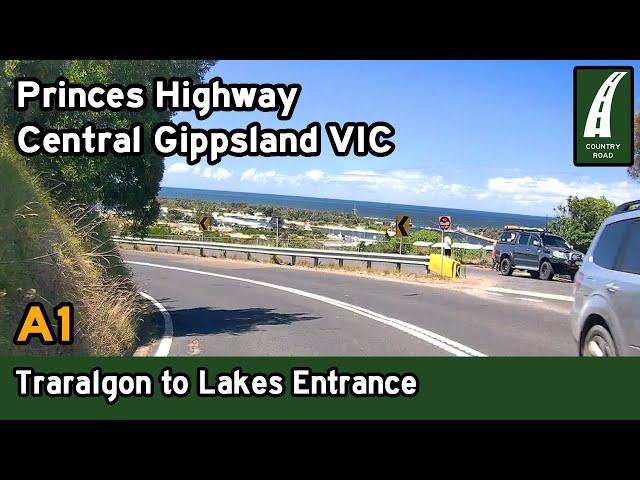 Driving from Traralgon to Lakes Entrance via Bairnsdale – Central Gippsland, Victoria [4K]