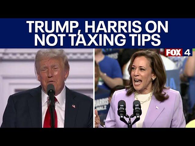 Trump, Harris on eliminating taxes on tips