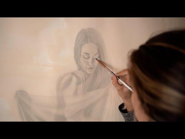 Relaxing Portrait Drawing | Back In The Studio After a Short Break