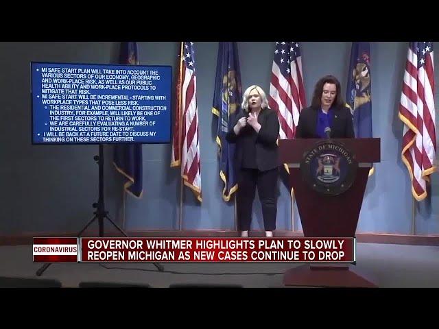 Gov. Whitmer announces 'MI Safe Start' plan to re-open Michigan