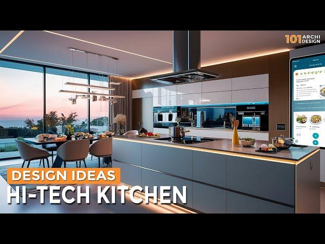 Futuristic Elegance: Hi-Tech Kitchen Interior Design Ideas for Modern House