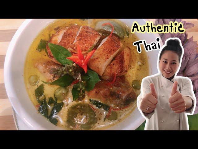 Thai Green curry with Grill Chicken - ThaiChef Food