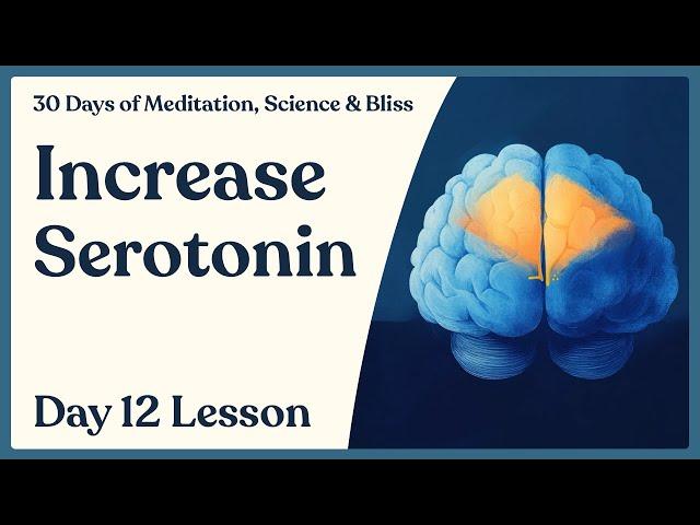 Day 12: Increase Serotonin Levels Naturally - How to Calm Down | 30 Days of Meditation, Science...