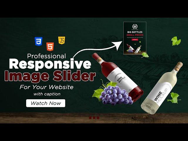 Creating a Stunning Responsive Image Slider from Scratch: HTML CSS JavaScript Tutorial