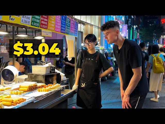 Trying Korean Street Food in Myeongdong