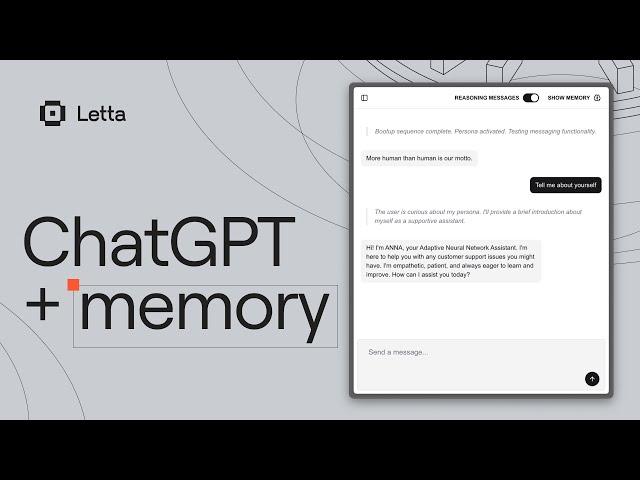 Build your own ChatGPT with memory using Letta