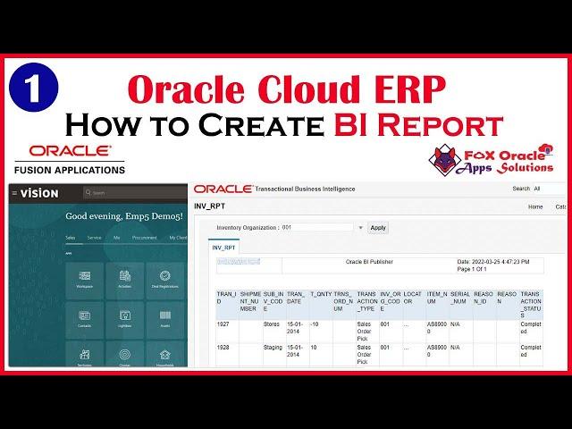 How to create BI report | BI Report in Oracle Fusion | How to create BI Report in Oracle cloud