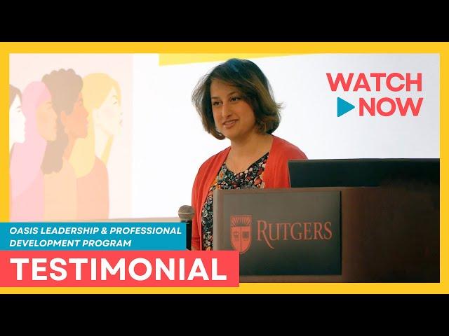 OASIS Leadership & Professional Development Program Testimonial from Dr. Anuradha Reema Kar