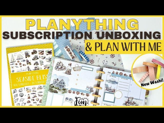 PLANYTHING JUNE SUBSCRIPTION UNBOXING & PLAN WITH ME | SEASIDE BLISS & PASTEL SUMMER