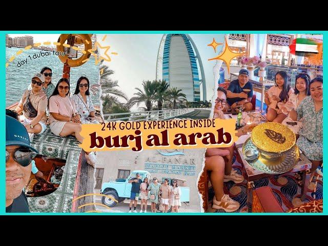 inside BURJ AL ARAB  24k GOLD drinks experience (Sanh Eddar) | Day 1 Dubai tour w/ HS besties